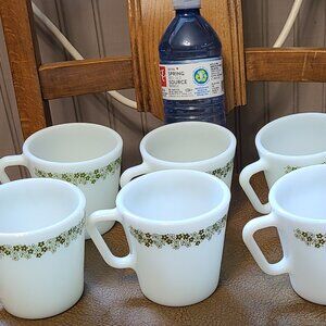 Vintage set of 6 Pyrex Coffee Mugs